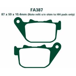 KLOCKI HAMULCOWE EBC FA387 V TYŁ