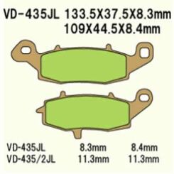 KLOCKI HAMULCOWE VESRAH  VD-435 JL