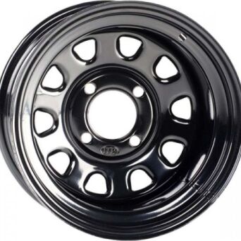 Felga stalowa ITP BLACK DELTA 14x7  4/110  offset 2+5 czarna  HONDA KAWASAKI SUZUKI YAMAHA